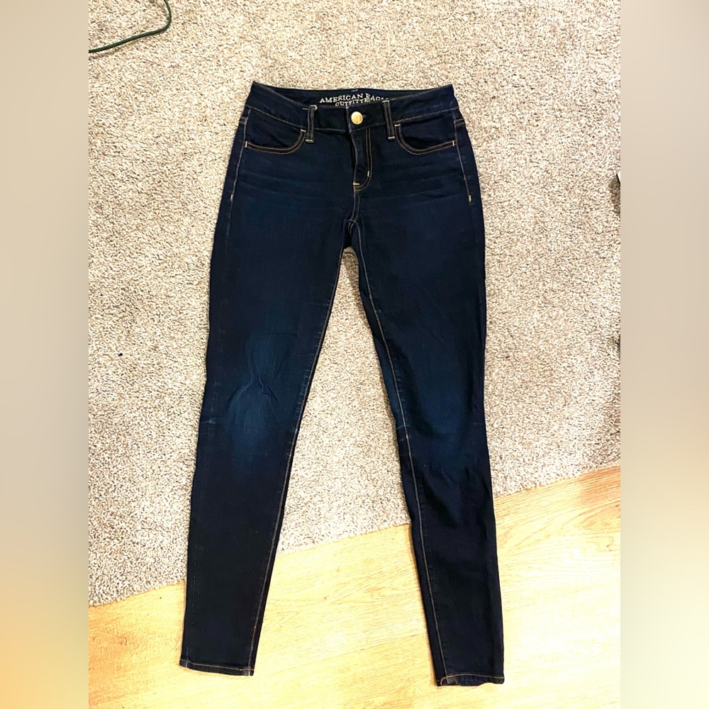 AMERICAN EAGLE SLIM SUPER STRETCH JEGGING DARK BLUE NWOT